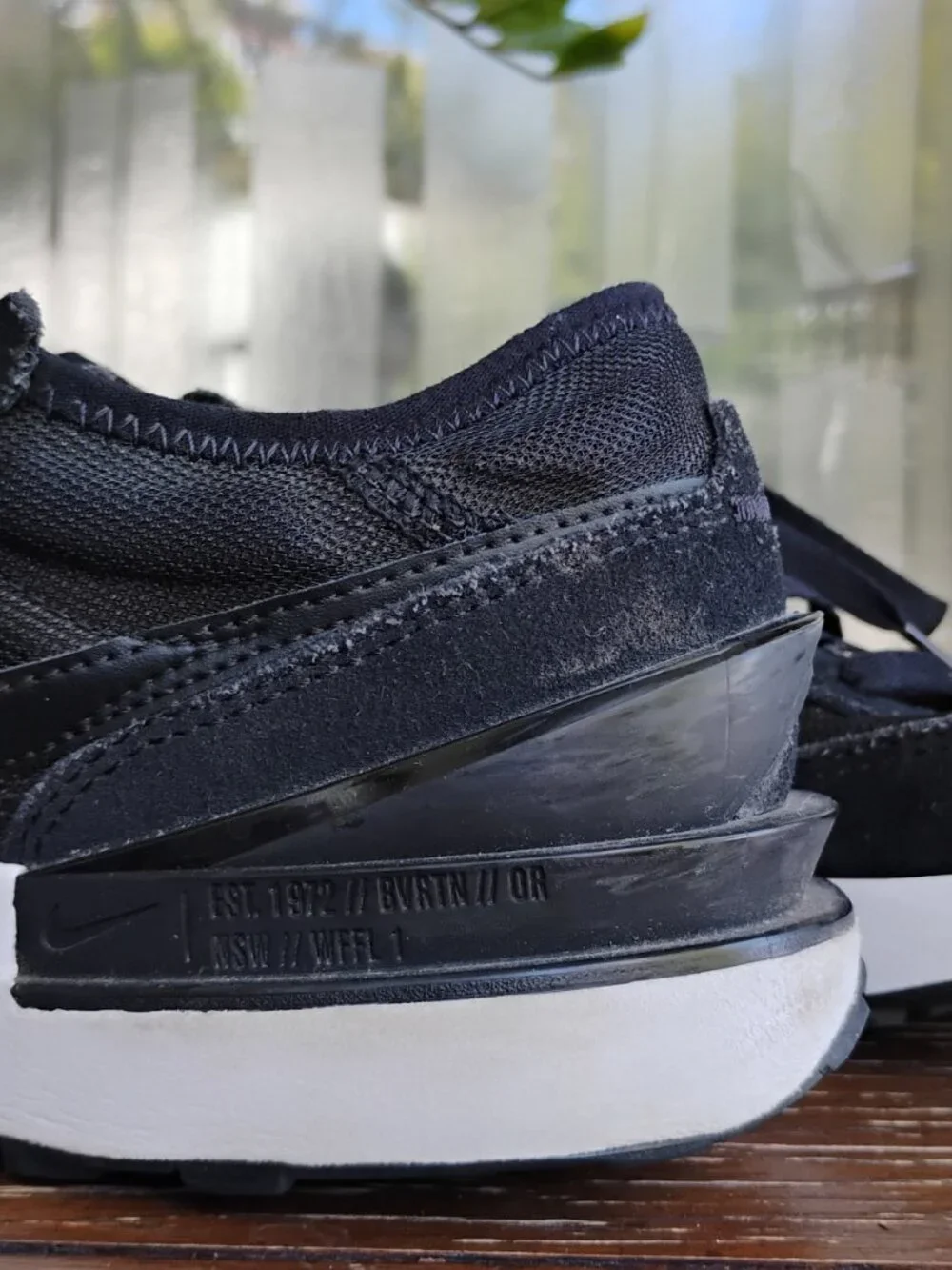 Nike Black Waffle One Women's Runners Athletic Shoes Size 6 - Picture 7 of 14